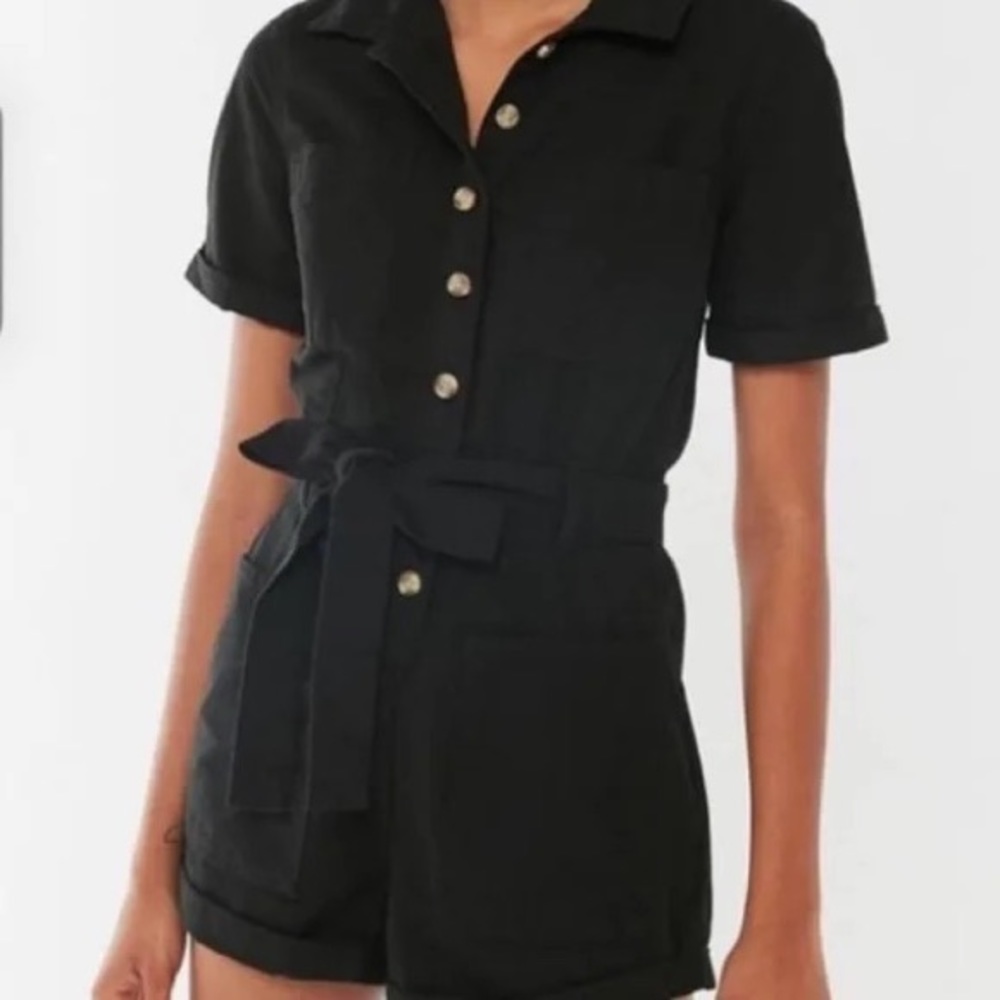 Black Urban Shorts Jumpsuit